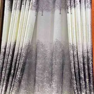Forest Grey Design Curtain . (Each Complete Meter )
