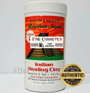 Indian Healing Clay, Deep Pore Cleansing Facial Clay Mask