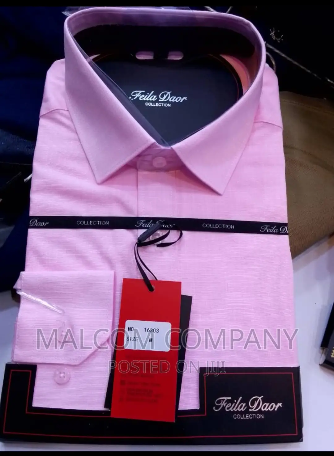 Men Cotton Shirts Hot Pink
