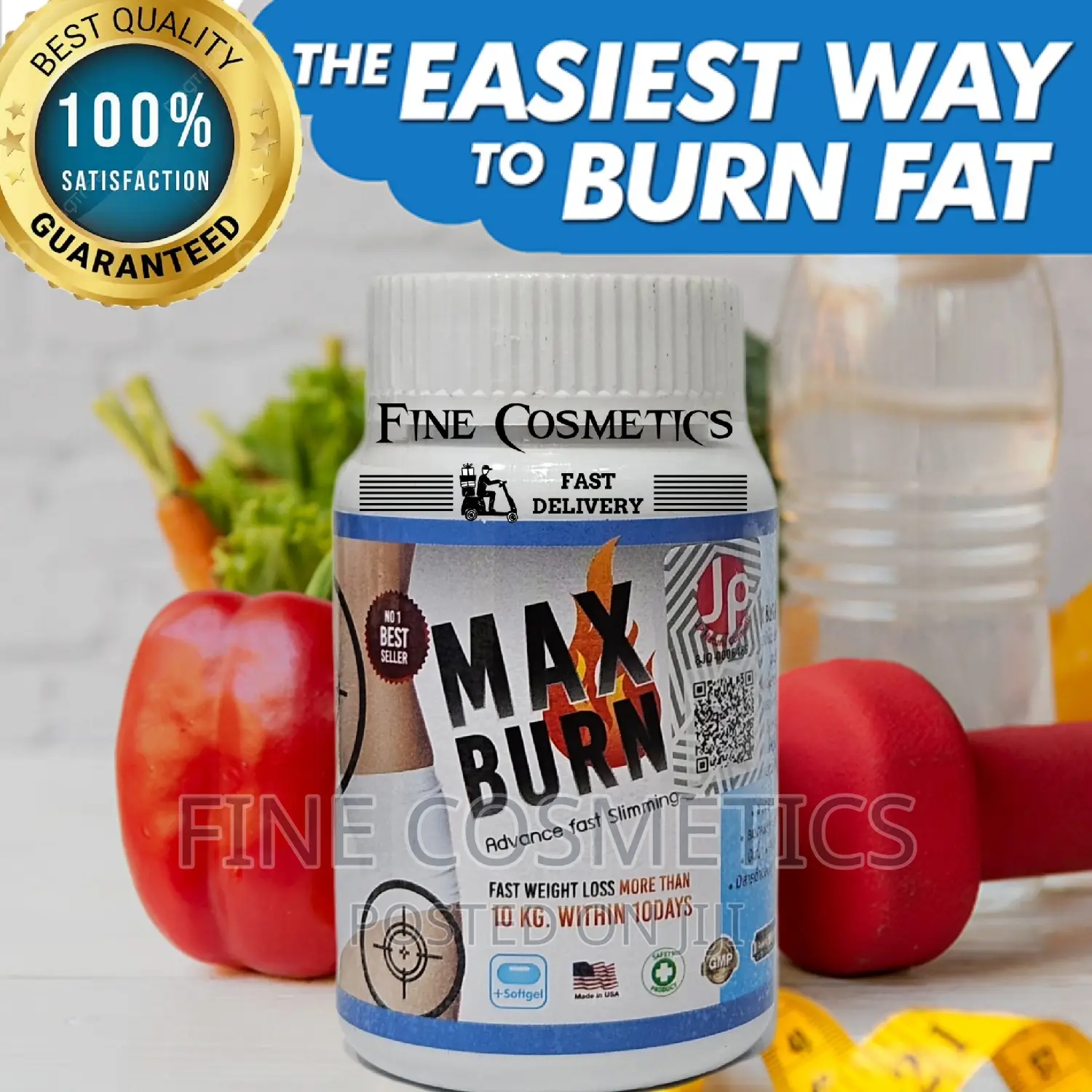 MAX BURN Fast Weight Loss Slimming Fat Burner 30capsules