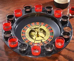 Shot Glass Roulette, Drinking Game Set (2 Balls 16 Glasses)