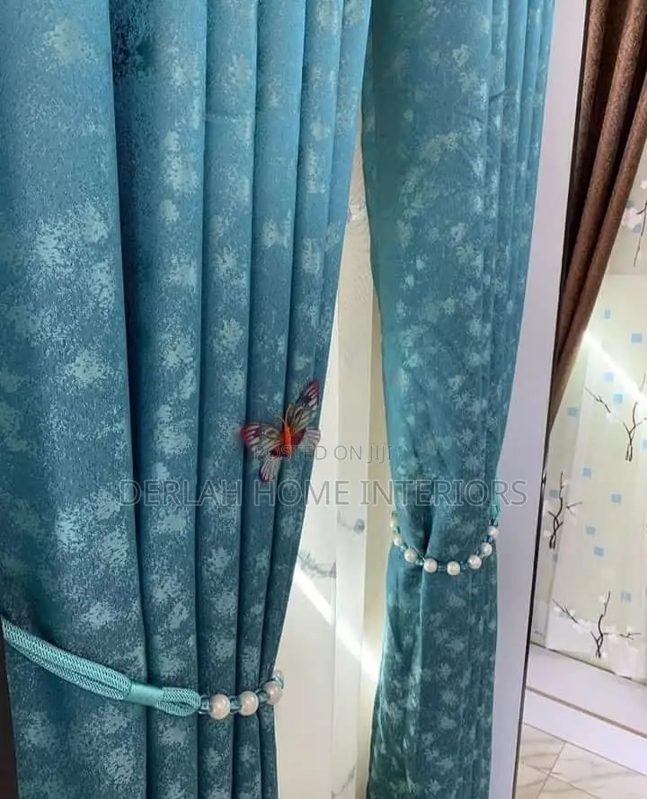 Light Blue Quality Curtain Fabric Each Complete Meter
