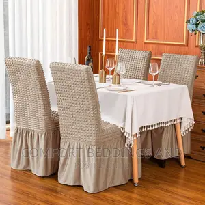 Elastic Dining Chair Cover 4 Seater
