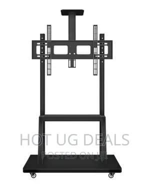 Mobile Tv Mount Trolley- Suitable For 32 To 75 Inch -black