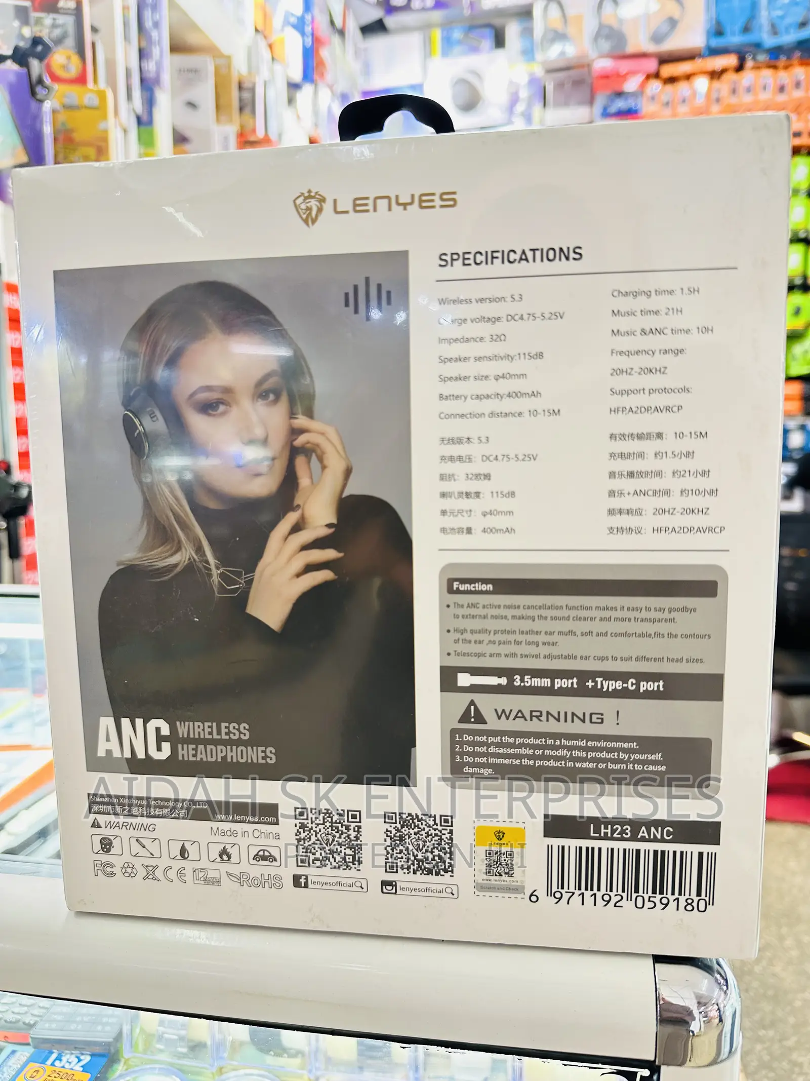 Lenyes Active Noise Canceling Wireless Headphones