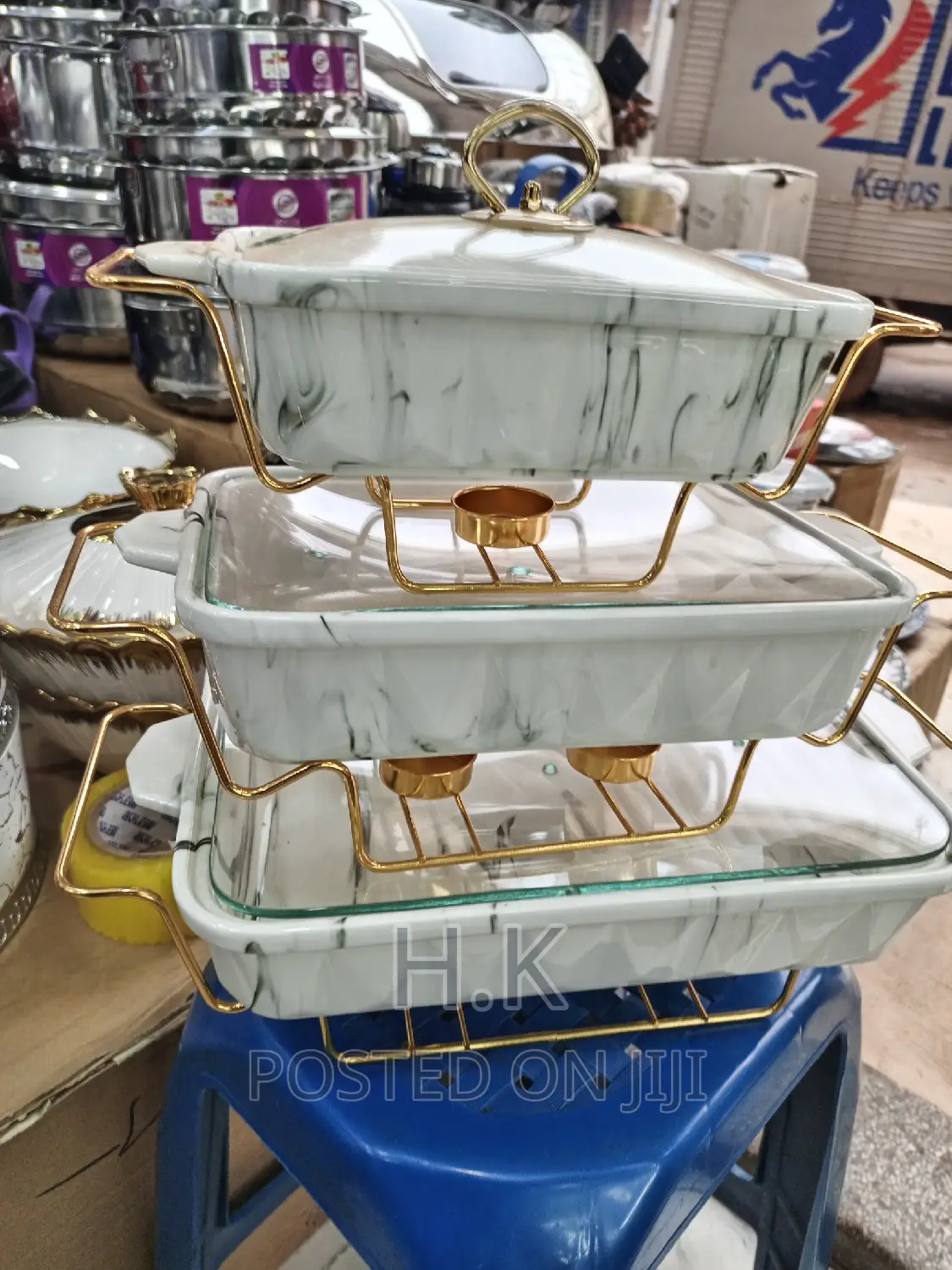 3pc Rectangular Food Warmer