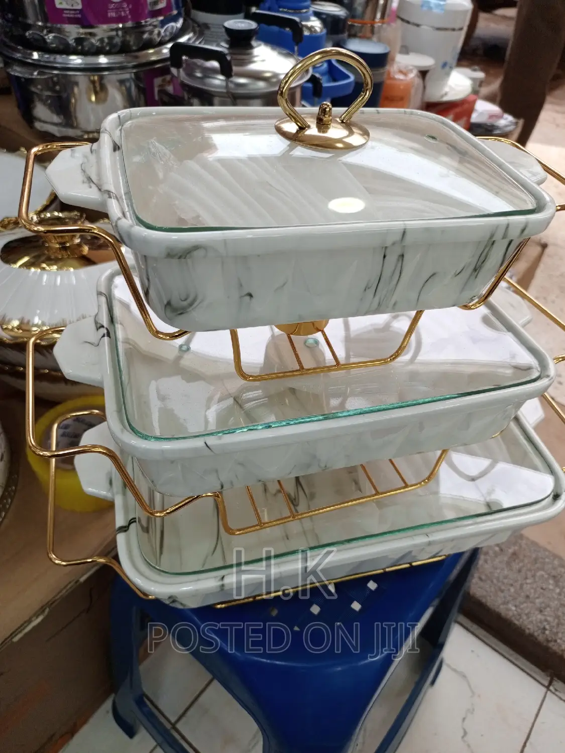 3pc Rectangular Food Warmer
