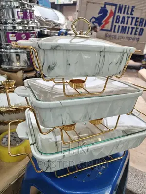 3pc Rectangular Food Warmer