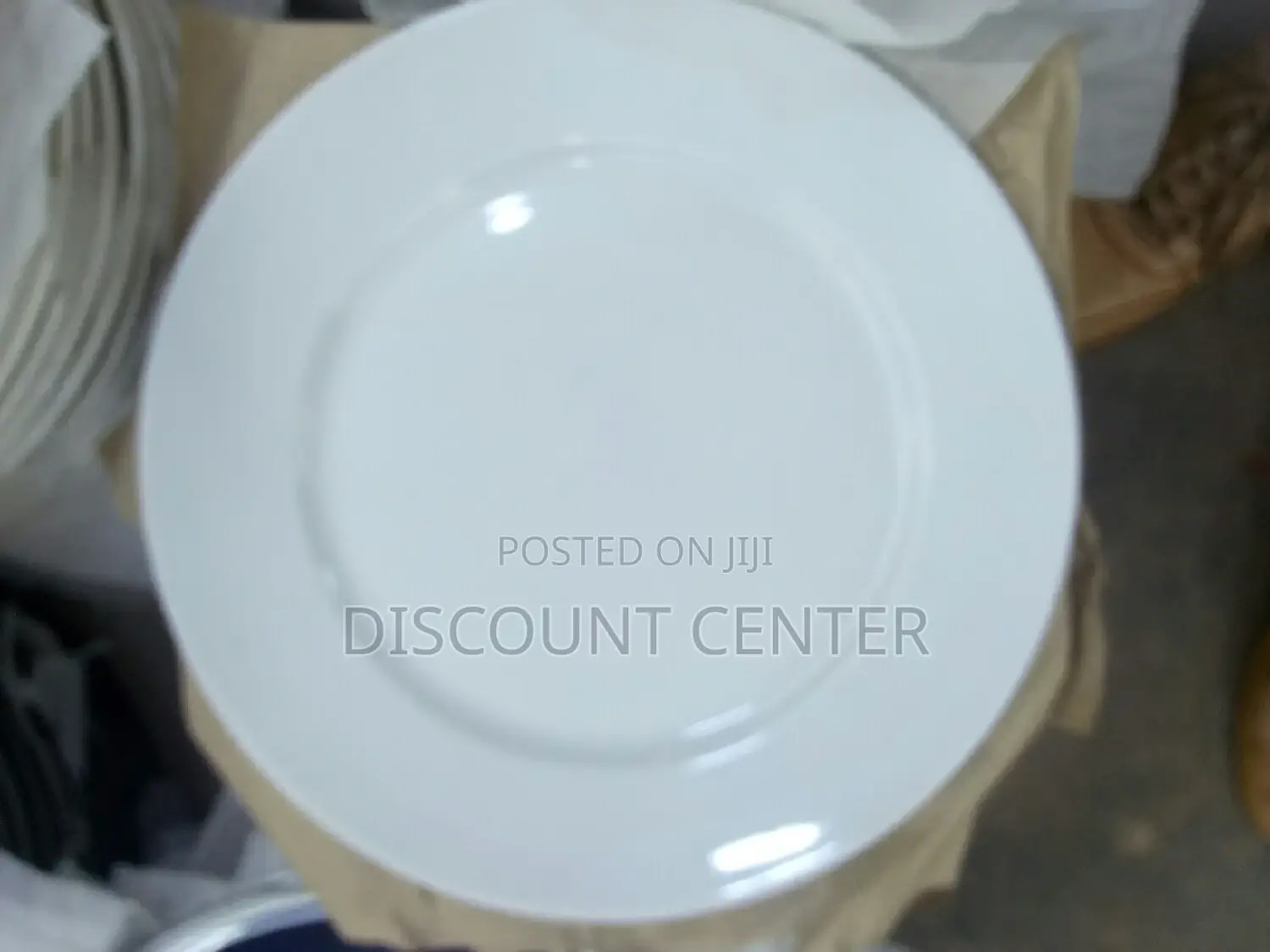 Dinner Plate Plain White Flat