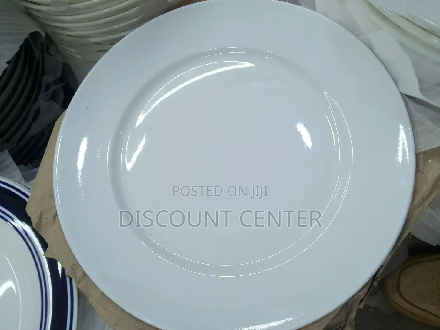 Dinner Plate Plain White Flat