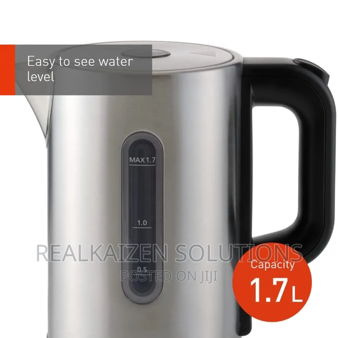 PANASONIC 1.7L Silver Cylindrical Body Electric Kettle 2200W