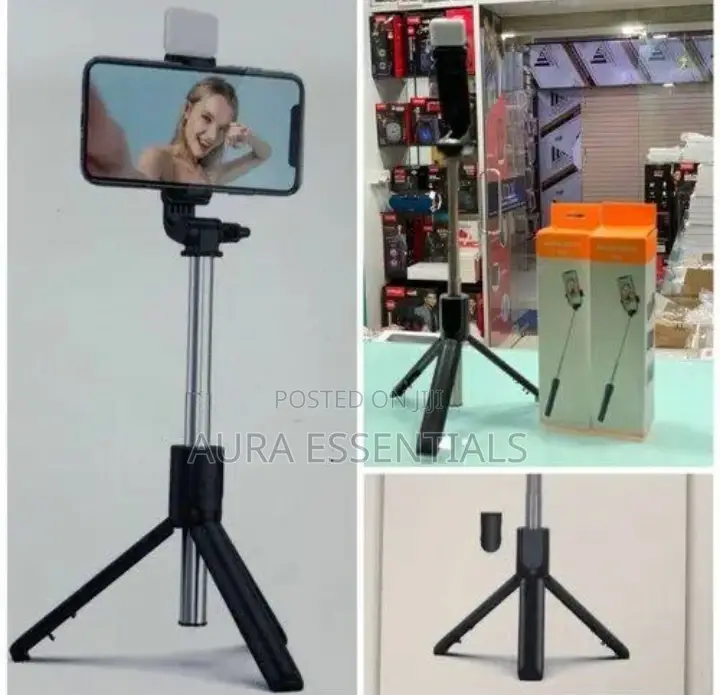 Selfie Stick With LED Light And Remote Wireless
