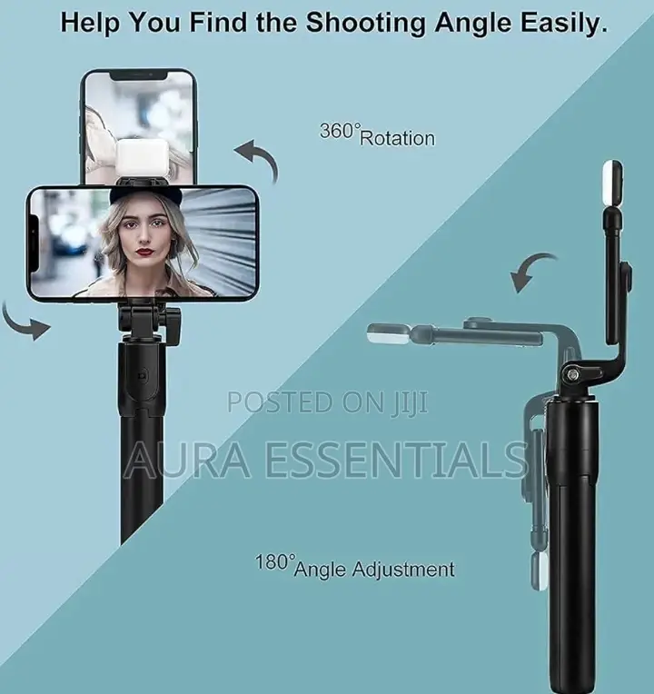 Bluetooth Selfie Stick and Tripod Stand With Wireless Remote
