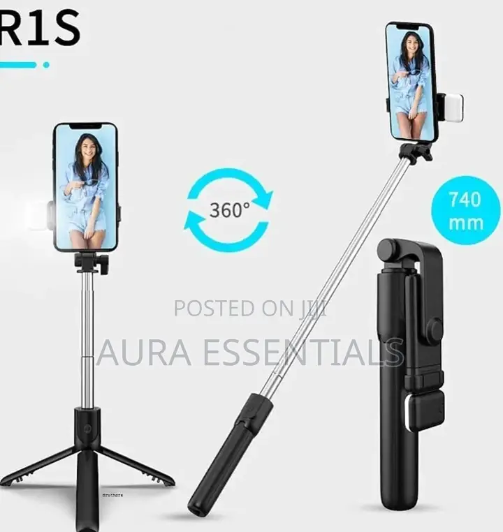 Bluetooth Selfie Stick and Tripod Stand With Wireless Remote