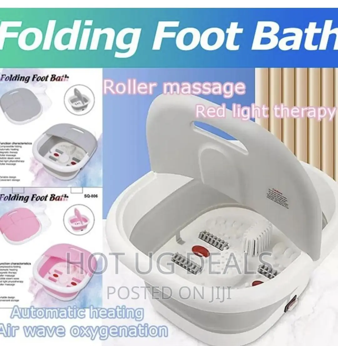 Folding Foot Bath Tub Massage Spa Massager- Multicolor