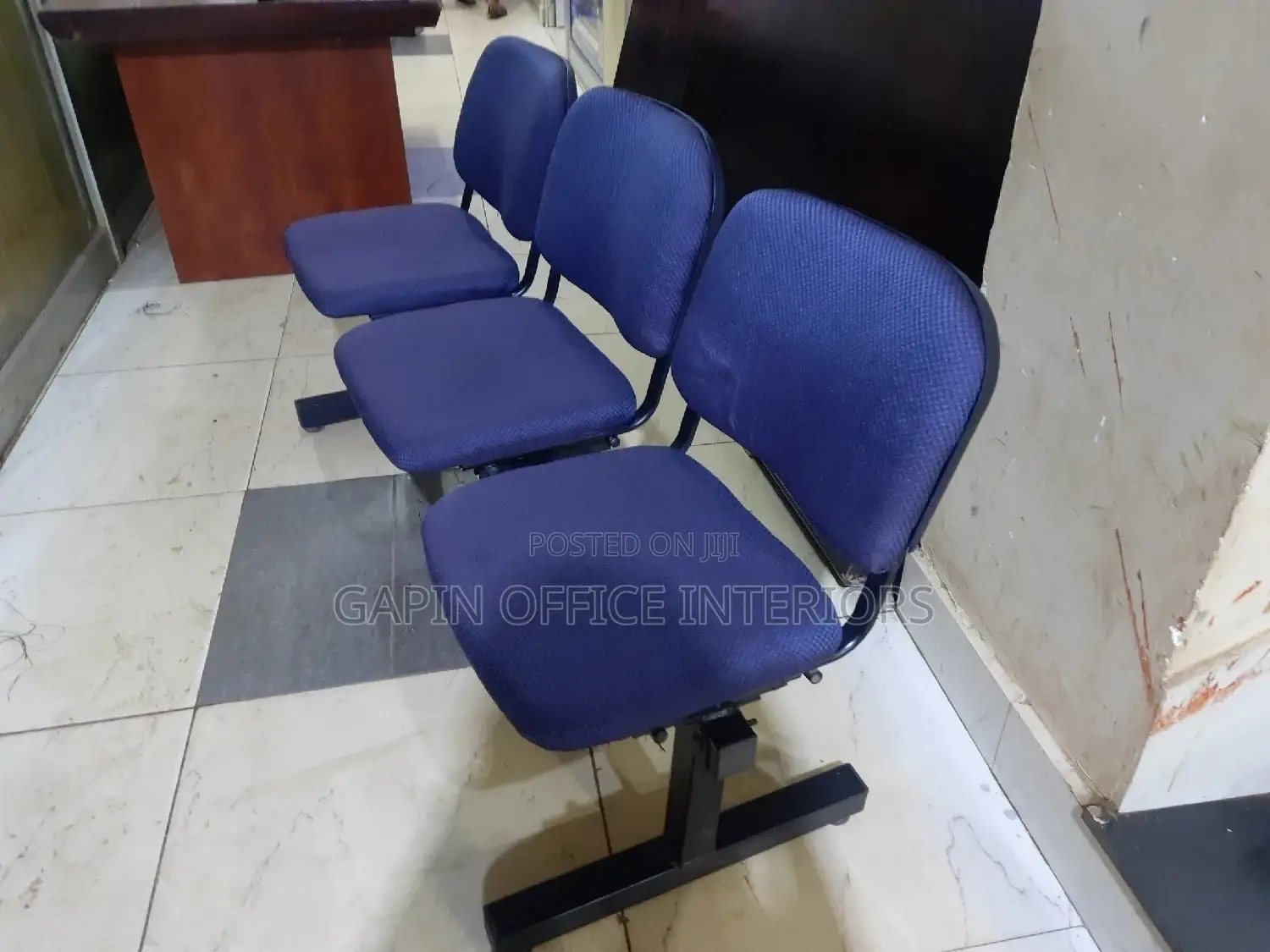Blue 3 Seater Chair