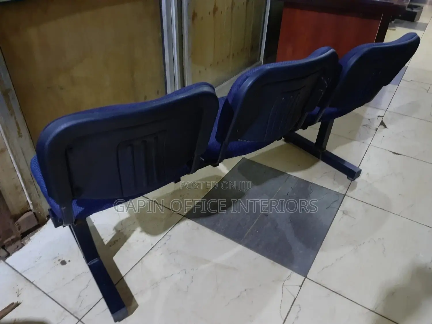 Blue 3 Seater Chair
