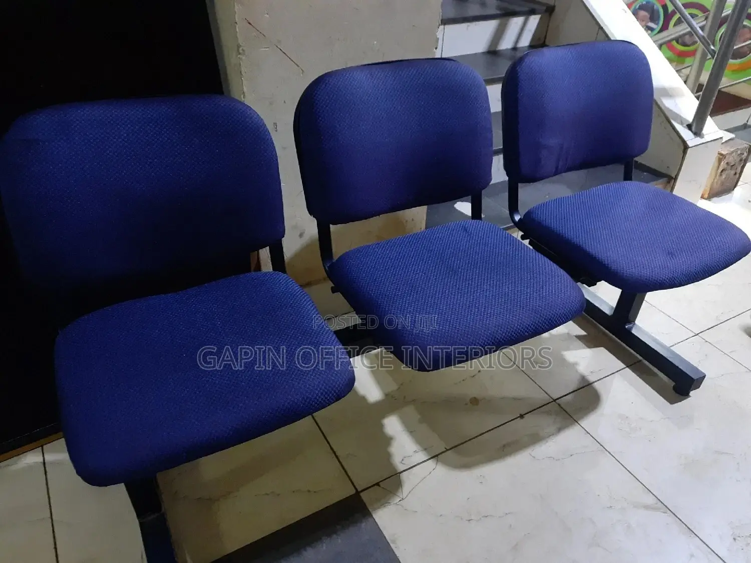 Blue 3 Seater Chair
