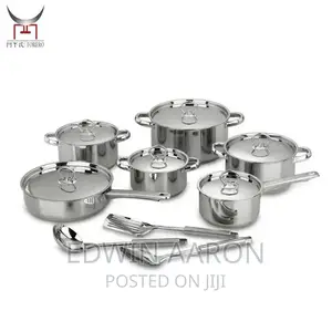 Stainless Steel 6piece Cooking Pan Set .