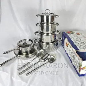 Stainless Steel 6piece Cooking Pan Set .