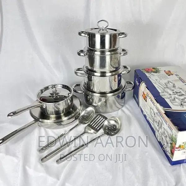 Stainless Steel 6piece Cooking Pan Set .