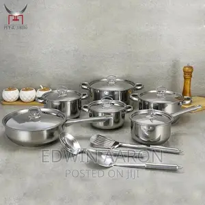 Stainless Steel 6piece Cooking Pan Set .