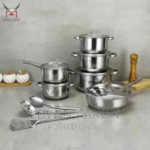 Stainless Steel 6piece Cooking Pan Set .