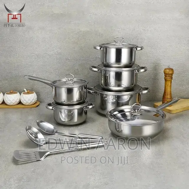 Stainless Steel 6piece Cooking Pan Set .