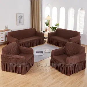 Turkish Sofa Chair Covers 8 Seaters Coffee Brown