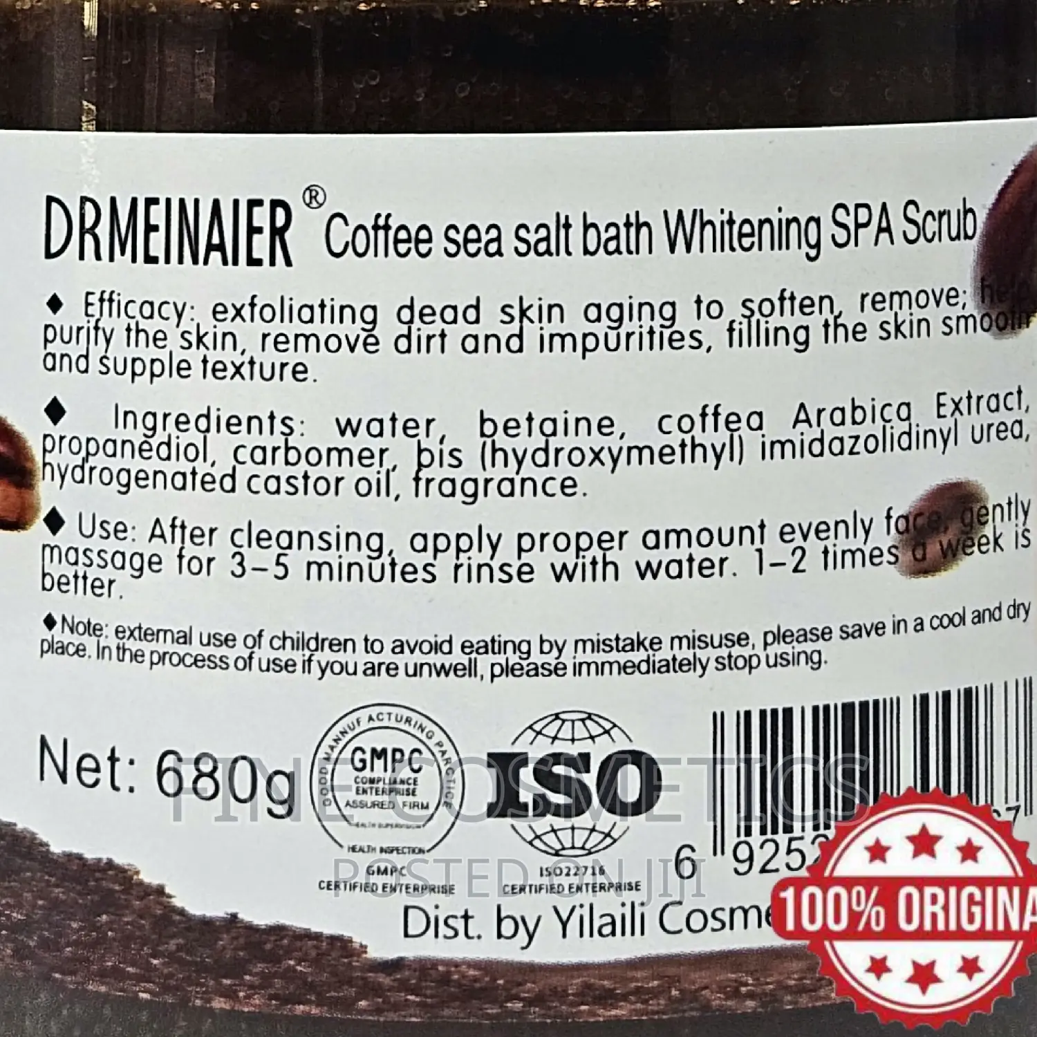 ORIGINAL Coffee Scrub Whitening Sea Salt SPA Bathing Scrub
