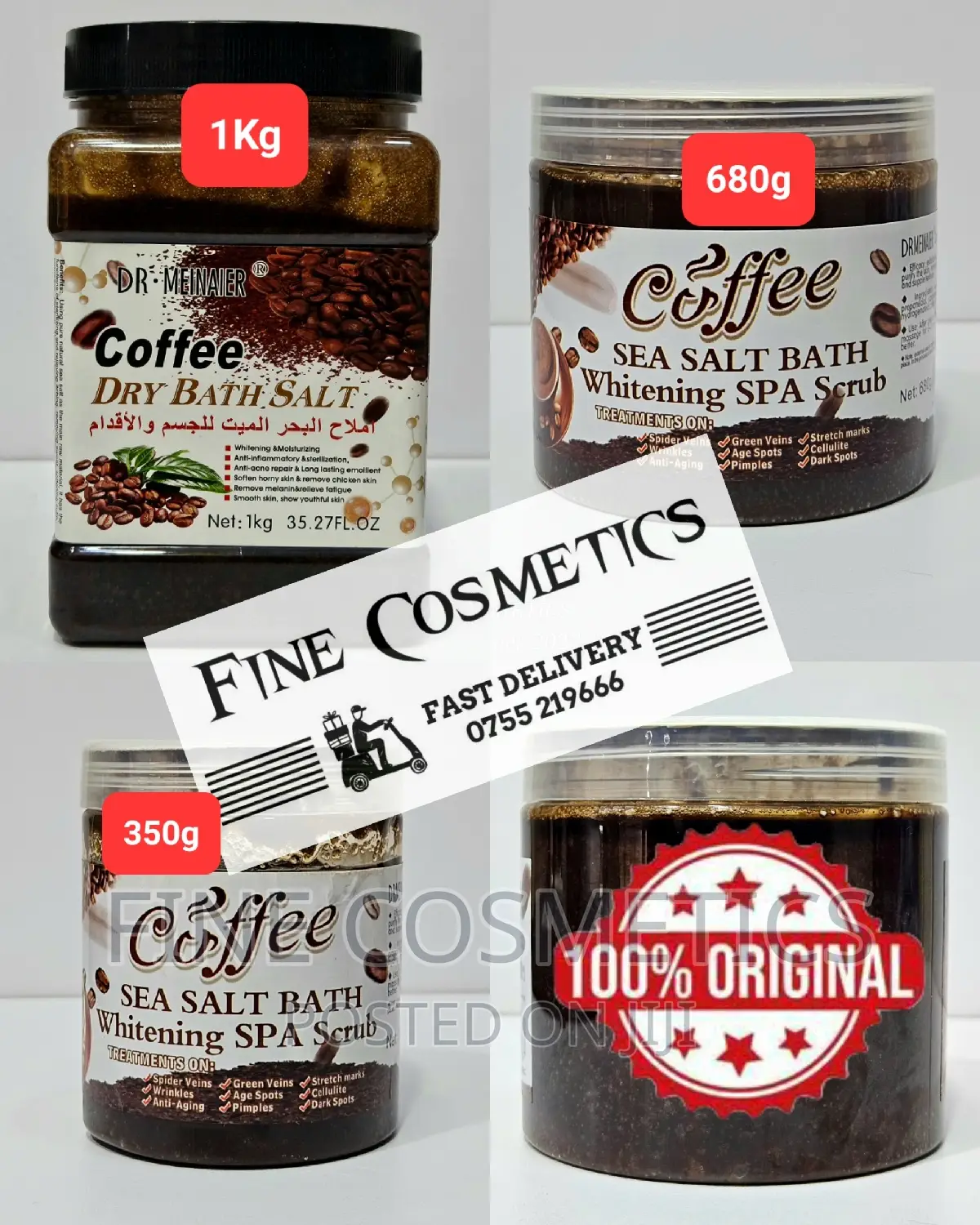ORIGINAL Coffee Scrub Whitening Sea Salt SPA Bathing Scrub