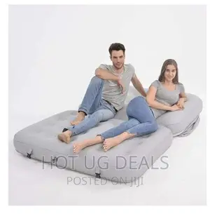Double Air Folding Sofa Bed Inflatable Mattresspool- Multi