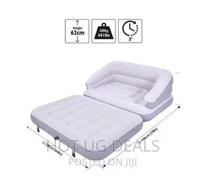 Double Air Folding Sofa Bed Inflatable Mattresspool- Multi