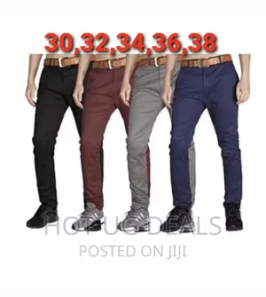 Pack Of 4 Mens Trousers - Black, Maroon, Grey, Navy Blue.