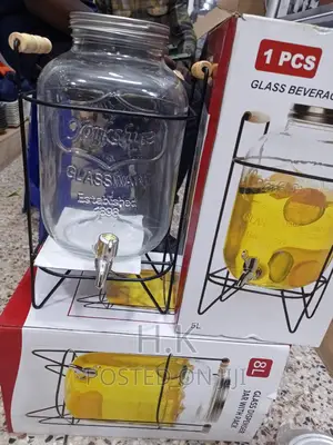 5L Glass Juice Dispenser With Stand