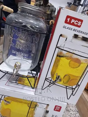 5L Glass Juice Dispenser With Stand