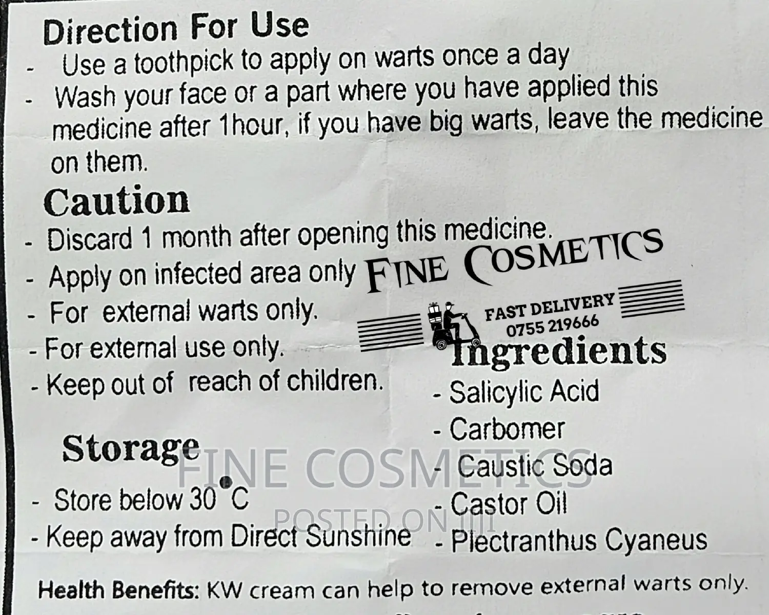 KING WARTS Remover- Maximum Strength Skin Tags Eraser Cream.