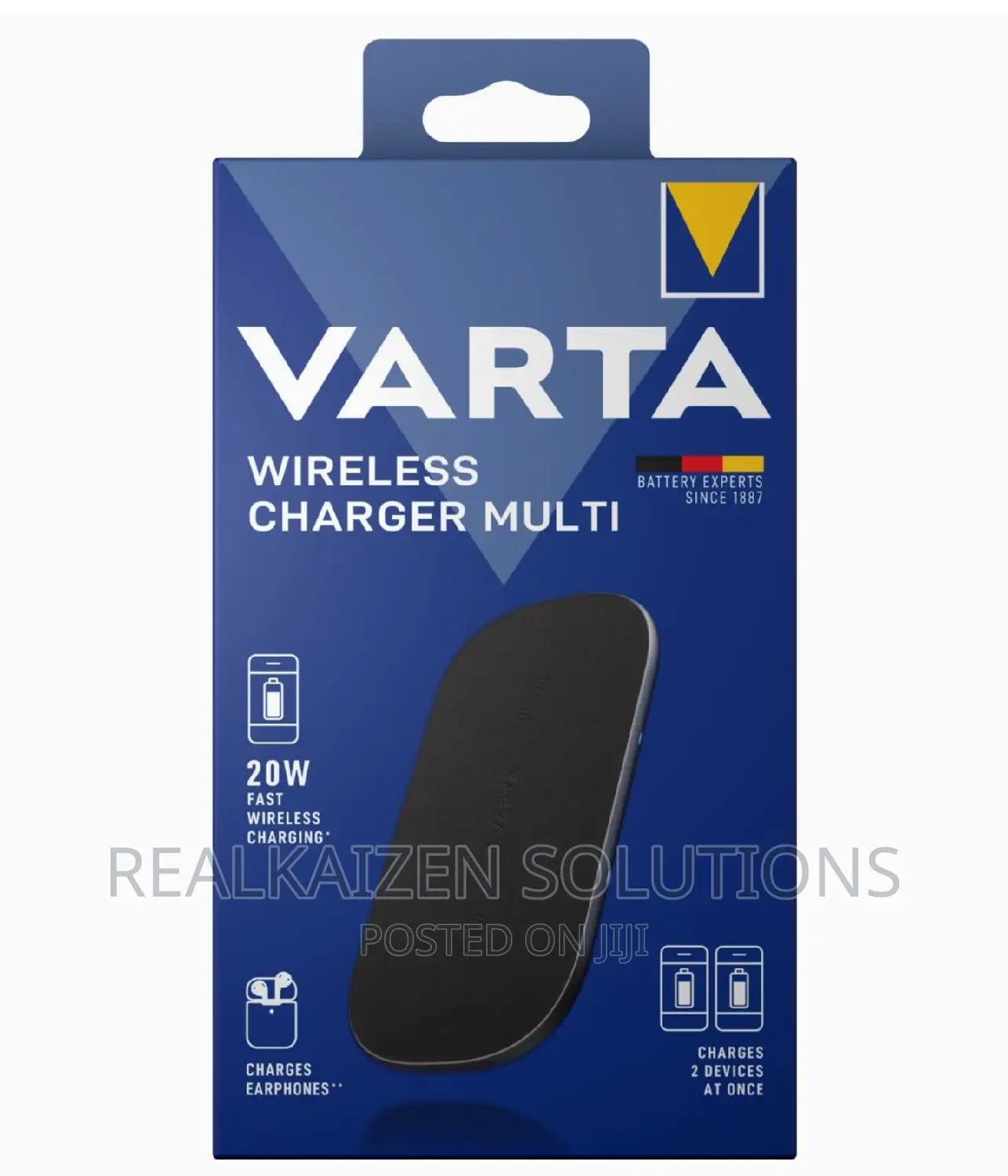 VARTA Wireless Multi QI Fast Charger 20W
