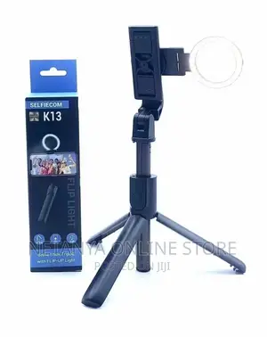 Multifunctional Selfie Stick Tripod With Flip Up Light