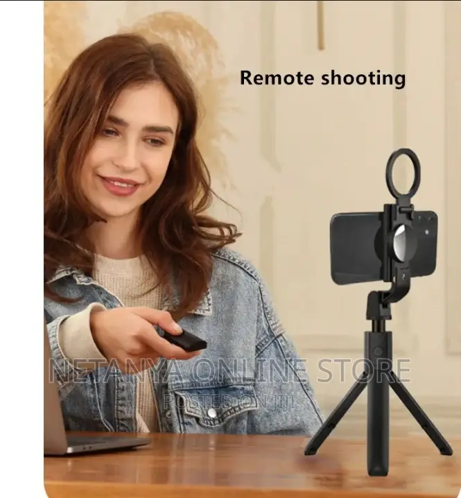 Multifunctional Selfie Stick Tripod With Flip Up Light