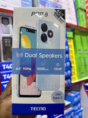New Tecno Pop 8 64 GB Black