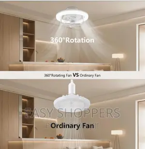 Bedroom Ceiling Fan With RGB Led Light Oscillating