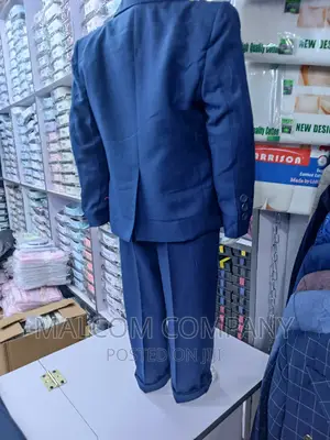 Kids/ Children's Blue and Black Suits, White Shirt, Bowtie