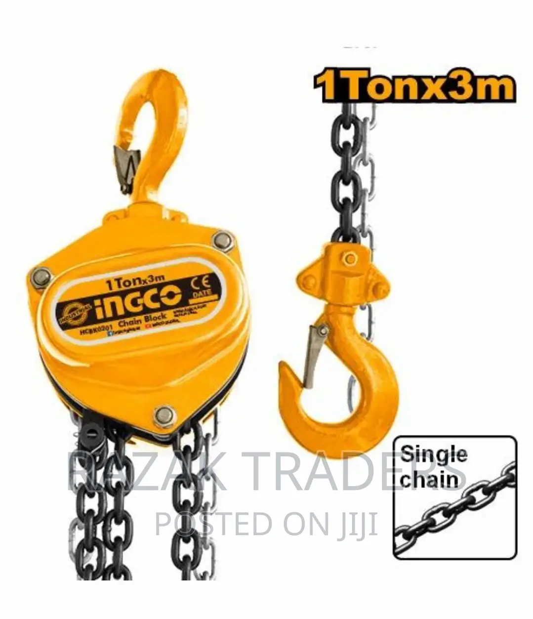 Ingco Industrial Chain Block, 1 Ton