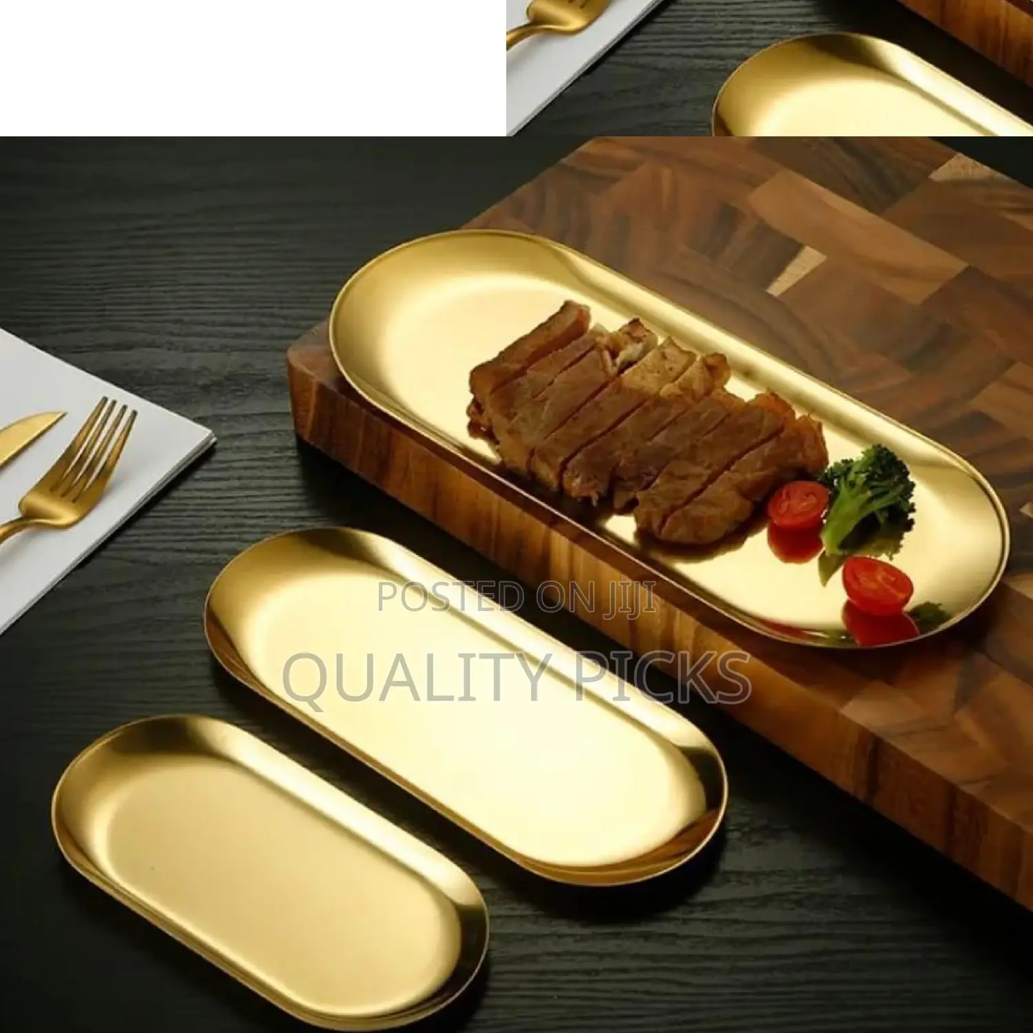 Stainless Gold Tray