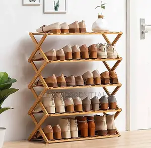 Bamboo Shoe Rack Organizer