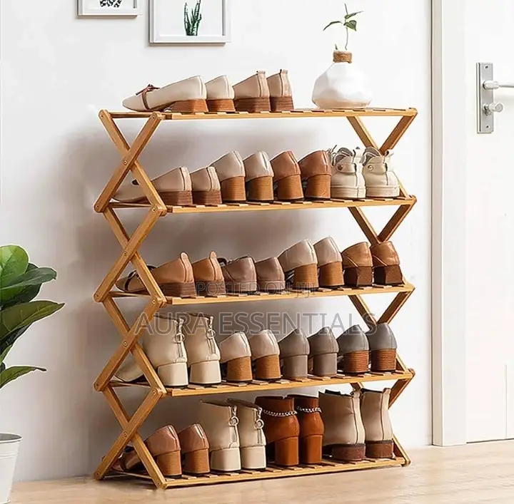 Bamboo Shoe Rack Organizer