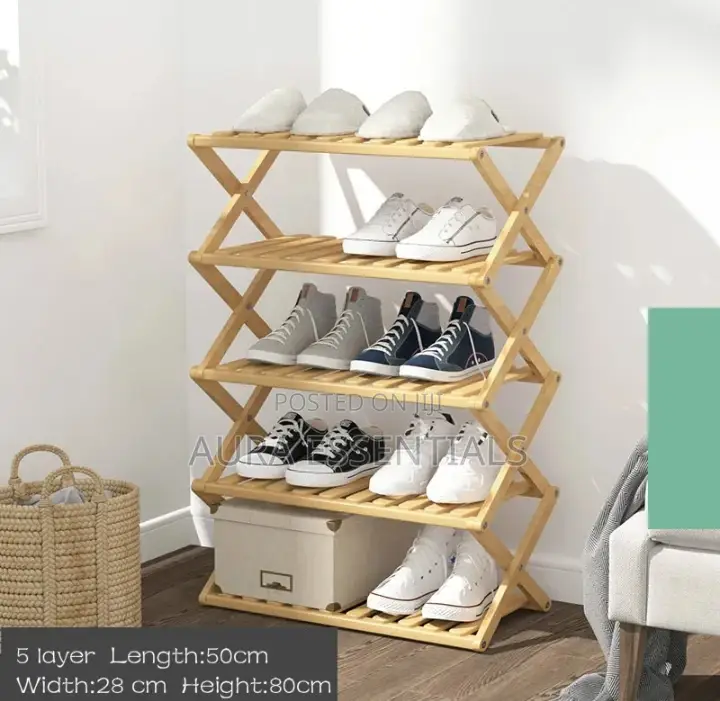 Bamboo Shoe Rack Organizer