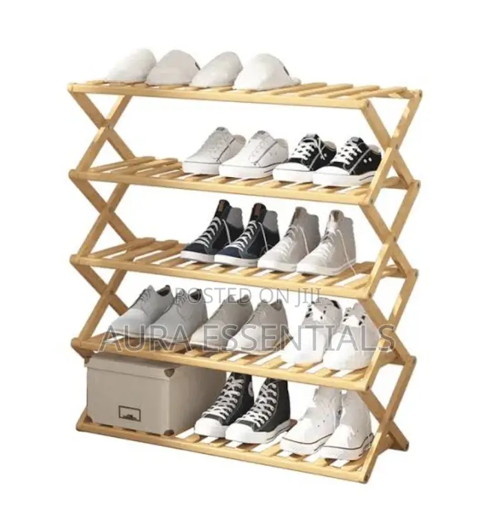 Bamboo Shoe Rack Organizer