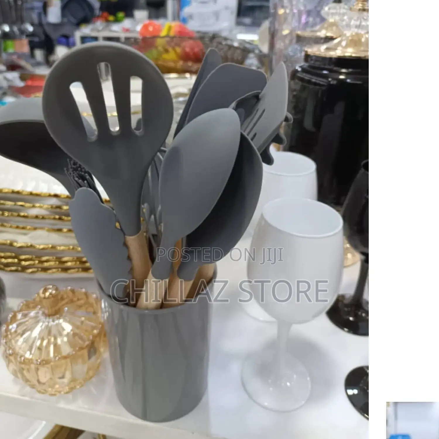 Wooden Kitchen Silicone Set.